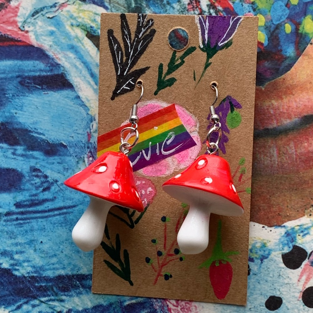 Mushroom earrings